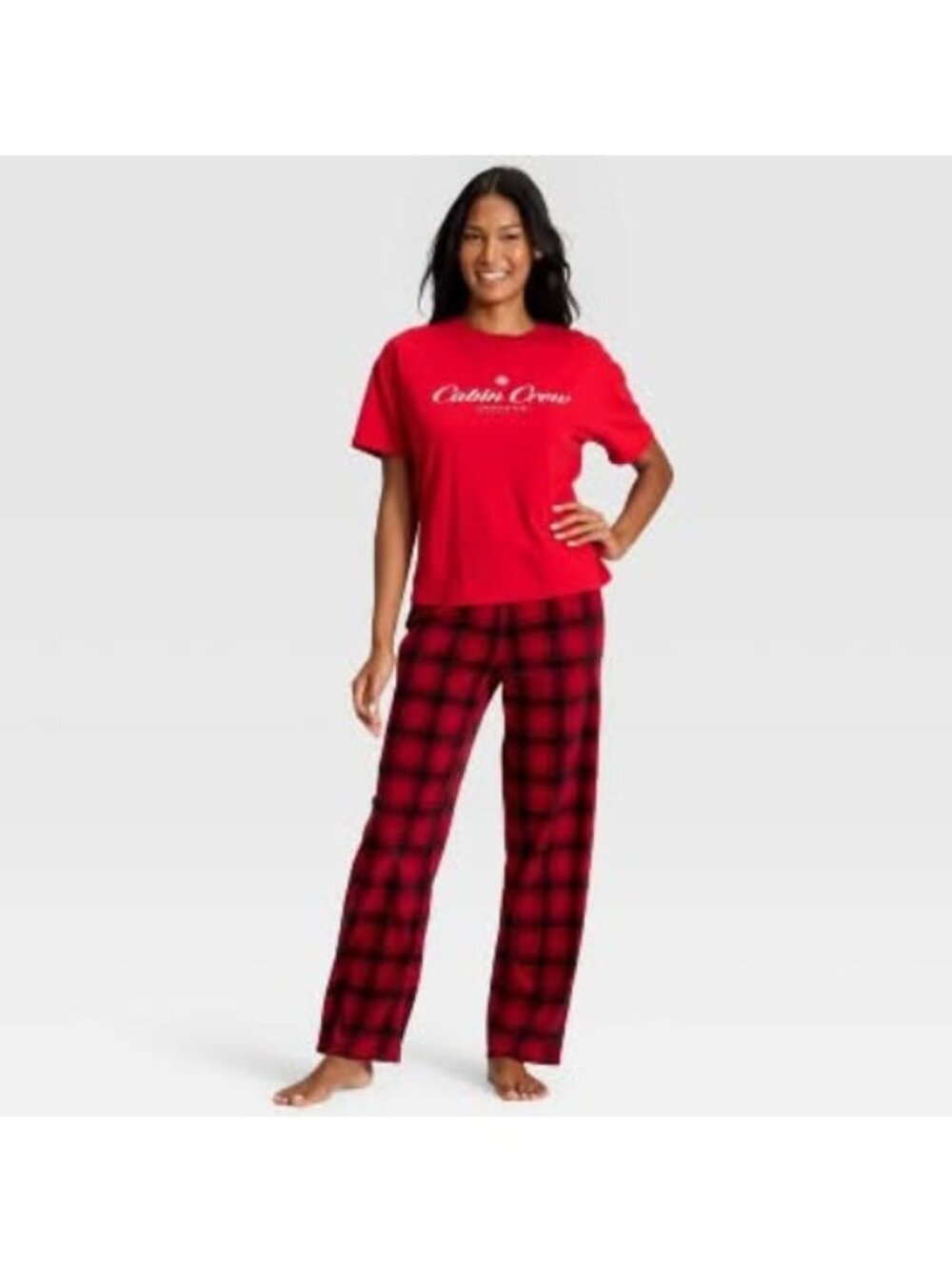 Wondershop Pajama Pant Womens XXL Red Plaid Microfleece Holiday Elastic Waist
